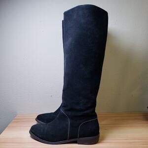 UGG Women's Size 9 Daley Tall Riding Boots Black Suede Preppy Equestrian Cottage